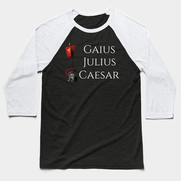 Gaius Julius Caesar Baseball T-Shirt by Styr Designs